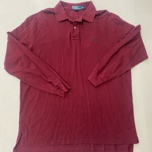 Y2K Polo RL Burgundy Long Sleeve Polo